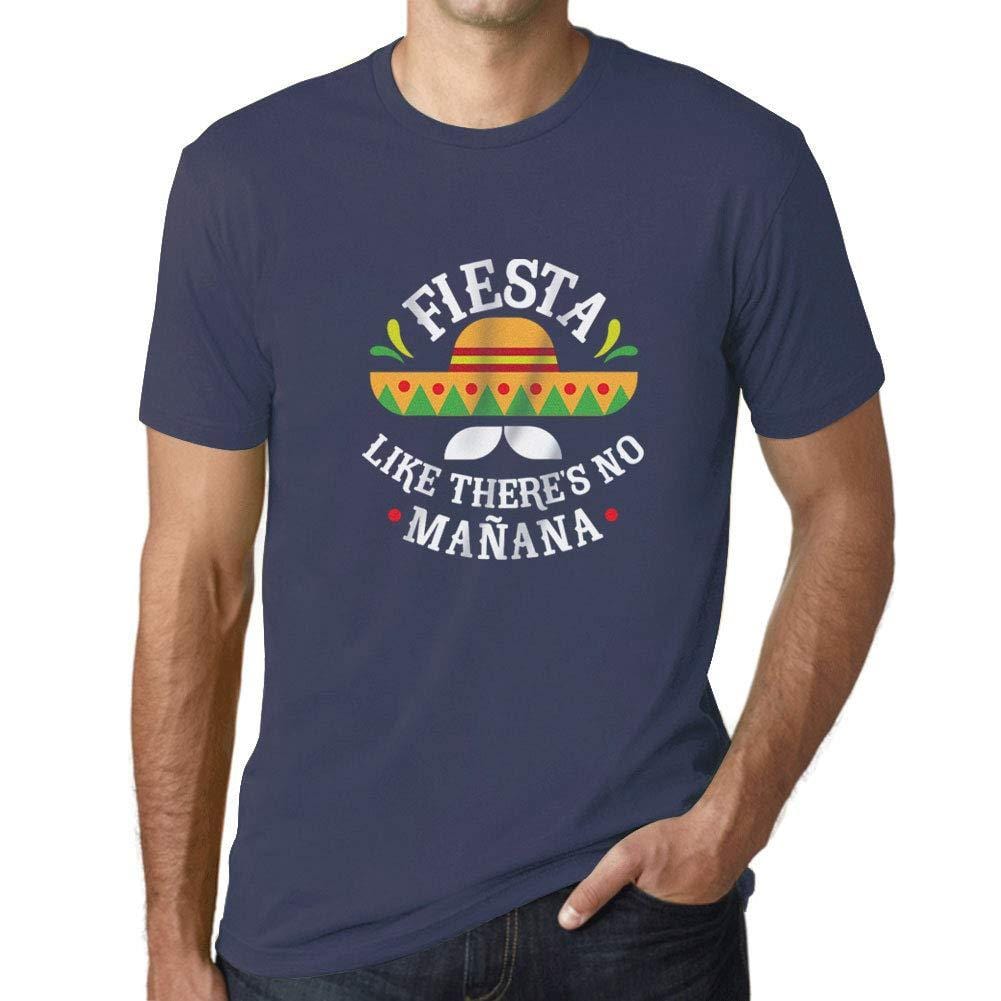 Ultrabasic - Homme T-Shirt Graphique Fiesta Like There's No Mañana Azul Oscuro