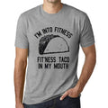 Ultrabasic Homme T-Shirt Graphique Fitness Taco Gris Chiné