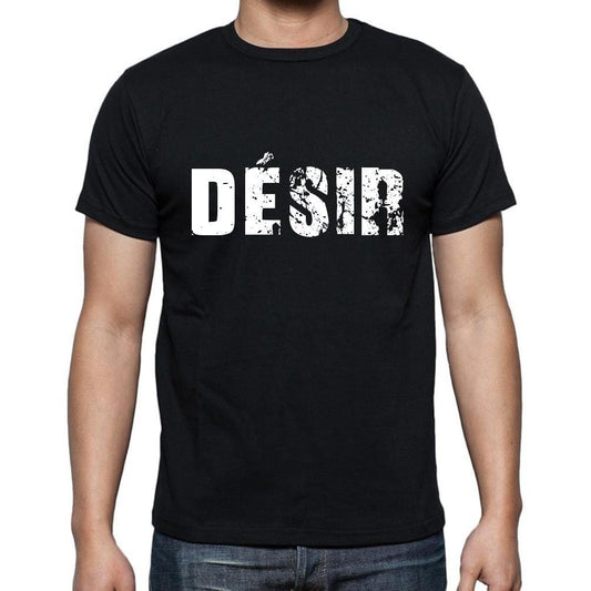 désir, t-Shirt pour Homme, en Coton, col Rond, Noir