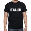 Italien, t-Shirt pour Homme, en Coton, col Rond, Noir