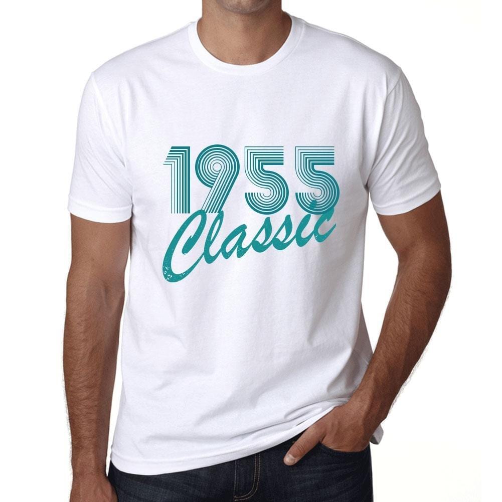 Ultrabasic - Homme T-Shirt Graphique Years Lines Classic 1955 Blanc