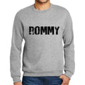 Ultrabasic Homme Imprimé Graphique Sweat-Shirt Popular Words ROMMY Gris Chiné