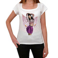 Nicky Minaj Butterfly, Tee Shirt Femme, imprimé célébrité,Blanc, t Shirt Femme,Cadeau