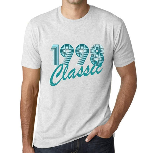 Ultrabasic - Homme T-Shirt Graphique Years Lines Classic 1998 Blanc Chiné