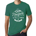 Ultrabasic - Homme T-Shirt Graphique The Mountains are Calling Emeraude