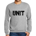 Ultrabasic Homme Imprimé Graphique Sweat-Shirt Popular Words Unit Gris Chiné