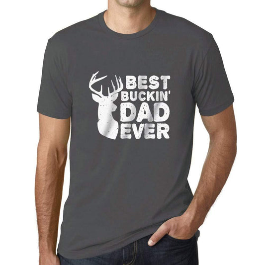Ultrabasic - Homme T-Shirt Graphique Best Buckin' Dad Ever Gris Souris