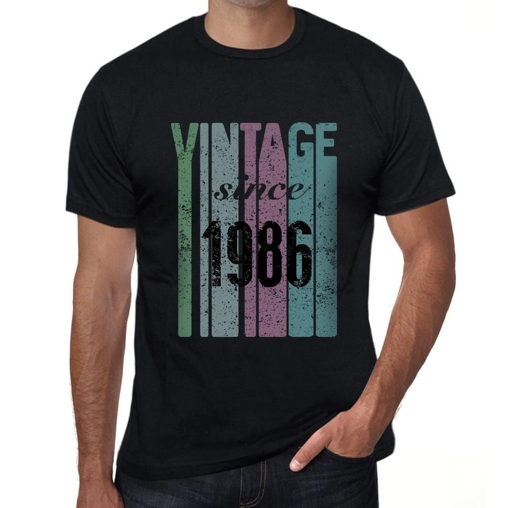 1986, Vintage depuis 1986 T-shirt <span>homme</span> <span>noir</span> <span>cadeau</span> <span>d'anniversaire</span> 00502