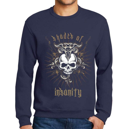 Ultrabasic - Homme Graphique Shades of Insanity T-Shirt Imprimé Lettres Marine