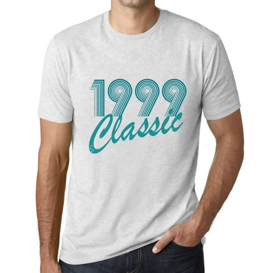 Ultrabasic - Homme T-Shirt Graphique Years Lines Classic 1999 Blanc Chiné