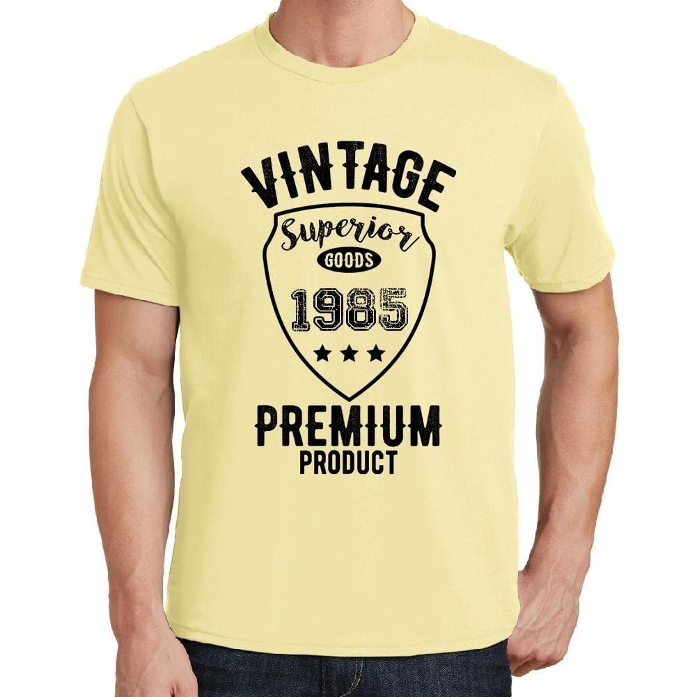 1985 Vintage Superior, t Shirt pour Homme, Jaune t Shirt, Tshirt Annee