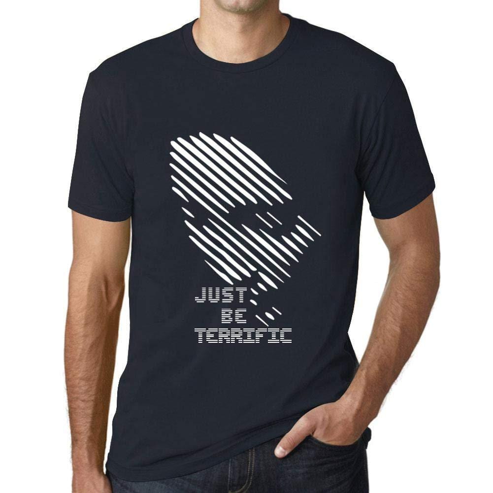 Ultrabasic - Homme T-Shirt Graphique Just be Terrific Marine