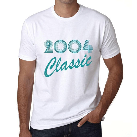 Ultrabasic - Homme T-Shirt Graphique Years Lines Classic 2004 Blanc