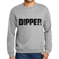 Ultrabasic Homme Imprimé Graphique Sweat-Shirt Popular Words Dipper Gris Chiné