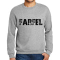 Ultrabasic Homme Imprimé Graphique Sweat-Shirt Popular Words FARFEL Gris Chiné