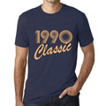 Ultrabasic - Homme T-Shirt Graphique Years Lines Classic 1990 French Marine