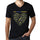 Homme Graphique Col V Tee Shirt Down Syndrome Heart Noir Profond