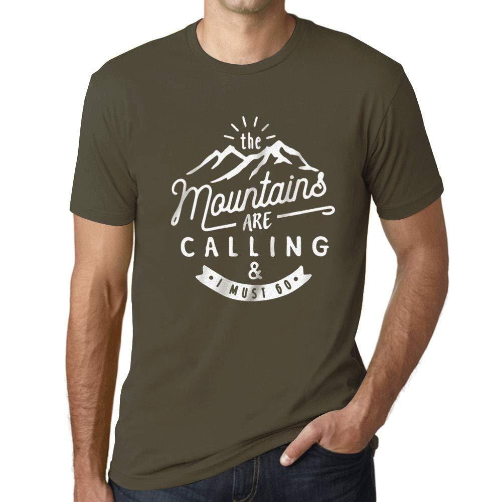 Ultrabasic - Homme T-Shirt Graphique The Mountains are Calling Amry