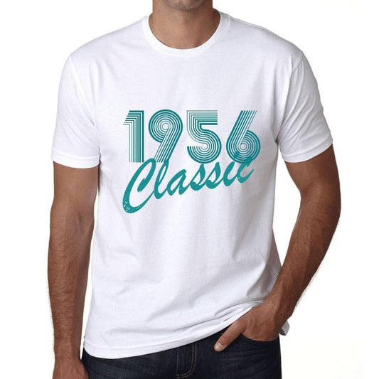 Ultrabasic - Homme T-Shirt Graphique Years Lines Classic 1956 Blanc