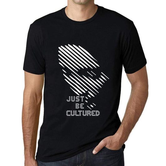 Ultrabasic - Herren T-Shirt Graphique Just be Cultured Noir Profond