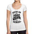Ultrabasic - Tee-Shirt Femme col Rond Décolleté Fabriqué en 1990, 30 Ans d'être Génial T-Shirt