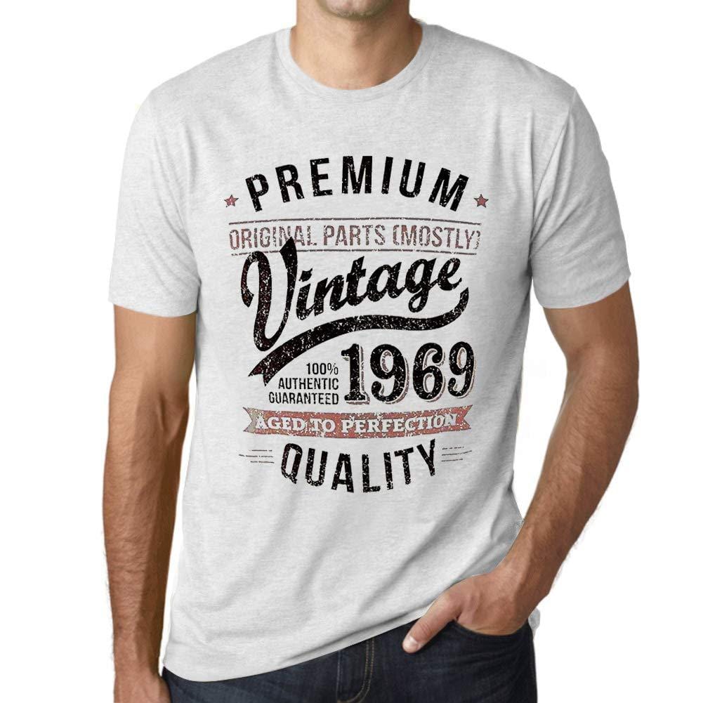 Ultrabasic - 1969 Année Millésim - Cadeau d'anniversaire Depuis 50 Ans T-Shirt Unisex Tee Blanc Chiné