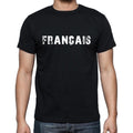français, t-Shirt pour Homme, en Coton, col Rond, Noir
