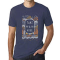 Ultrabasic - Homme Graphique Faire Une Promenade Nature en Plein Air T-Shirt Imprimé Lettres Denim