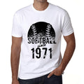 Men's Graphic T-Shirt Softball Since 1971 White