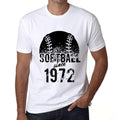 Men's Graphic T-Shirt Softball Since 1972 White