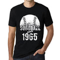 Men's Graphic T-Shirt Softball Since 1965 Deep Black