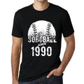 Men's Graphic T-Shirt Softball Since 1990 Deep Black