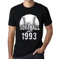Men's Graphic T-Shirt Softball Since 1993 Deep Black