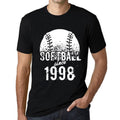 Men's Graphic T-Shirt Softball Since 1998 Deep Black