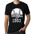 Men's Graphic T-Shirt Softball Since 2003 Deep Black