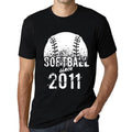 Men's Graphic T-Shirt Softball Since 2011 Deep Black