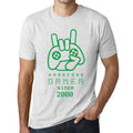 Men's Graphic T-Shirt Hardcore Gamer Since 2000 Vintage White