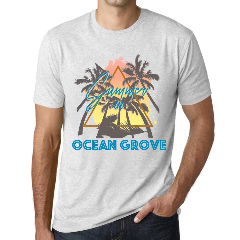 Men’s <span>Graphic</span> T-Shirt Summer Triangle Ocean Grove Vintage White - ULTRABASIC