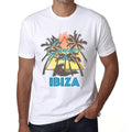 Men's Graphic T-Shirt Summer Triangle Ibiza White Round Neck