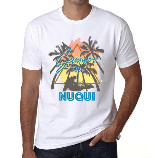 Men’s <span>Graphic</span> T-Shirt Summer Triangle Nuqui White - ULTRABASIC