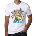Men's Graphic T-Shirt Summer Triangle Risan White