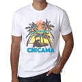 Men's Graphic T-Shirt Summer Triangle Chicama White