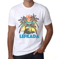 Men's Graphic T-Shirt Summer Triangle Lefkada White