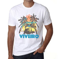 Men's Graphic T-Shirt Summer Triangle Viveiro White