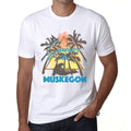 Men's Graphic T-Shirt Summer Triangle Muskegon White