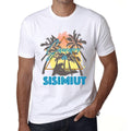 Men's Graphic T-Shirt Summer Triangle Sisimiut White