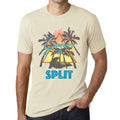 Men's Graphic T-Shirt Summer Triangle Split Natural