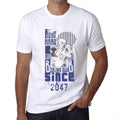 Men's Graphic T-Shirt Fight Hard Since 2047 White