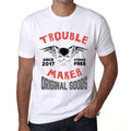 Men's Graphic T-Shirt Trouble Maker 2017 White