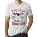 Men's Graphic T-Shirt Trouble Maker 1967 Vintage White
